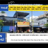 Cho thuê nhà Mặt Tiền Kênh Tân Hóa Q.Tân Phú–140m², 20Triệu